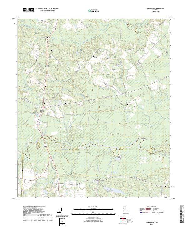 US Topo 7.5-minute map for Jacksonville GA