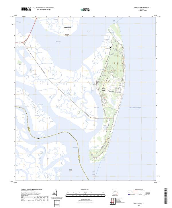 US Topo 7.5-minute map for Jekyll Island GA