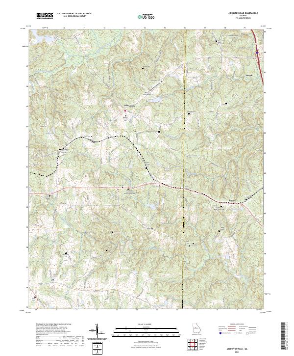 US Topo 7.5-minute map for Johnstonville GA