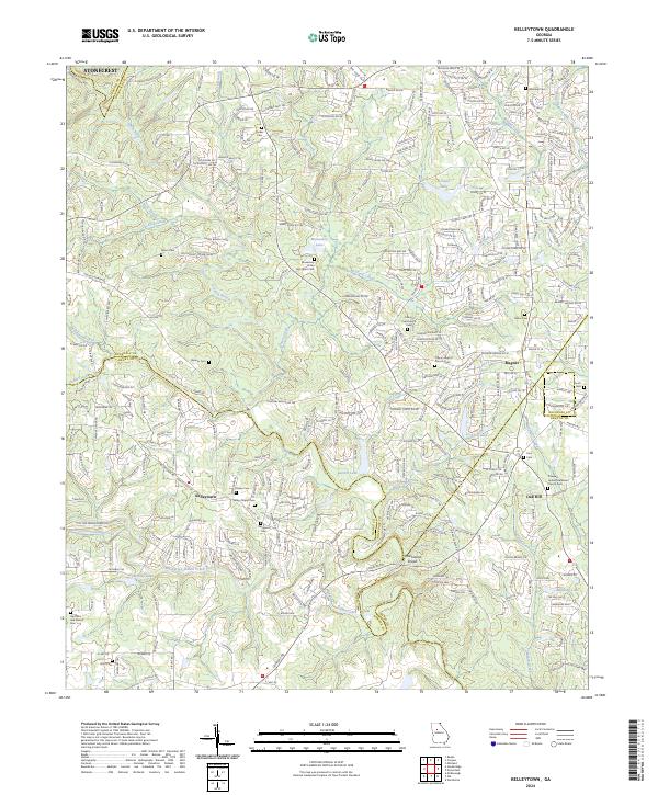 US Topo 7.5-minute map for Kelleytown GA