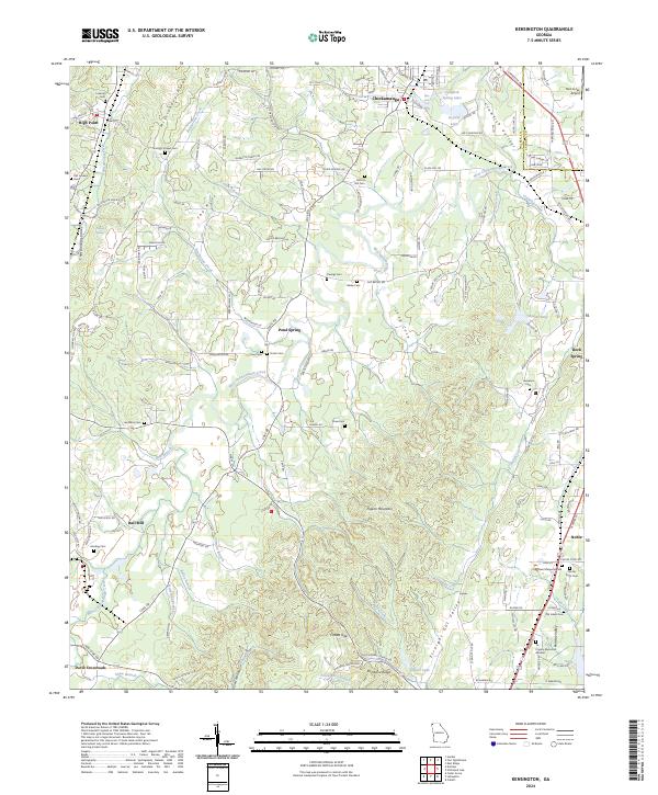 US Topo 7.5-minute map for Kensington GA