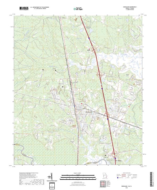 US Topo 7.5-minute map for Kingsland GAFL