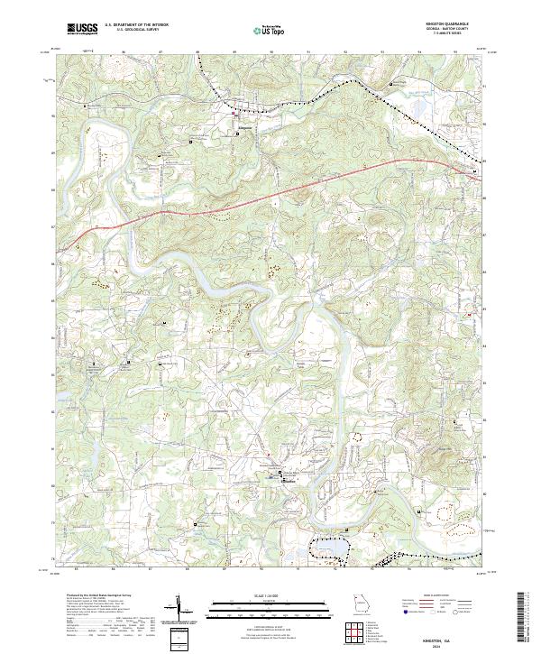 US Topo 7.5-minute map for Kingston GA