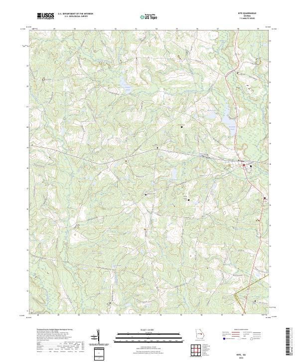 US Topo 7.5-minute map for Kite GA