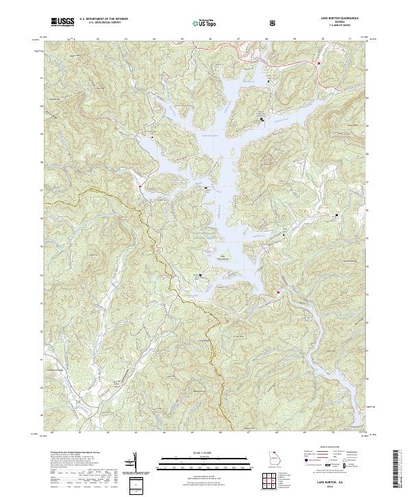 US Topo 7.5-minute map for Lake Burton GA