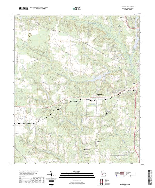 US Topo 7.5-minute map for Lake Collins GA