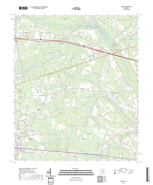 US Topo 7.5-minute map for Lanier GA