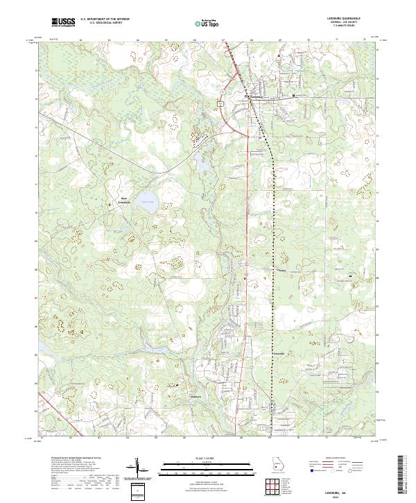 US Topo 7.5-minute map for Leesburg GA