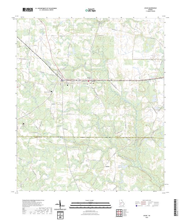 US Topo 7.5-minute map for Leslie GA