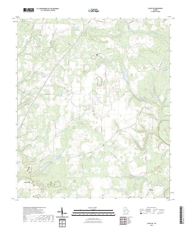 US Topo 7.5-minute map for Leslie SE GA