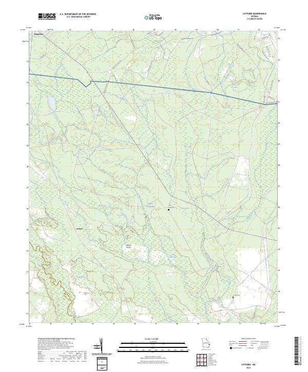 US Topo 7.5-minute map for Letford GA