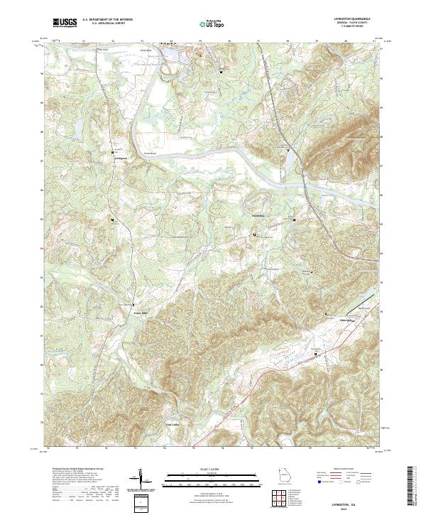 US Topo 7.5-minute map for Livingston GA