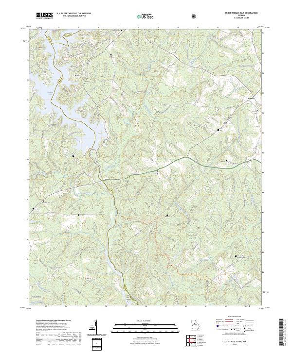 US Topo 7.5-minute map for Lloyd Shoals Dam GA