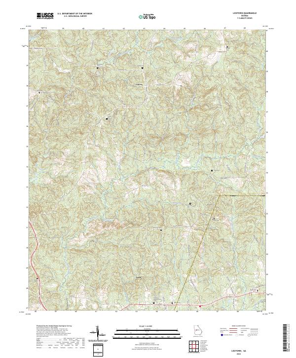 US Topo 7.5-minute map for Logtown GA