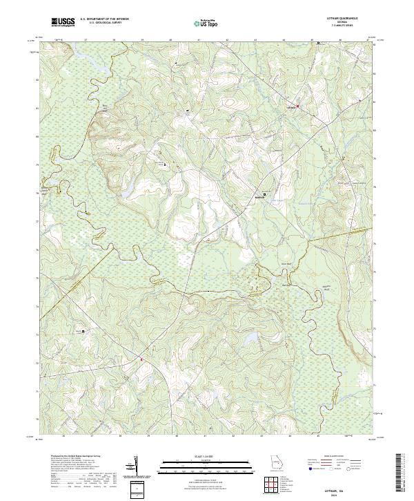 US Topo 7.5-minute map for Lothair GA