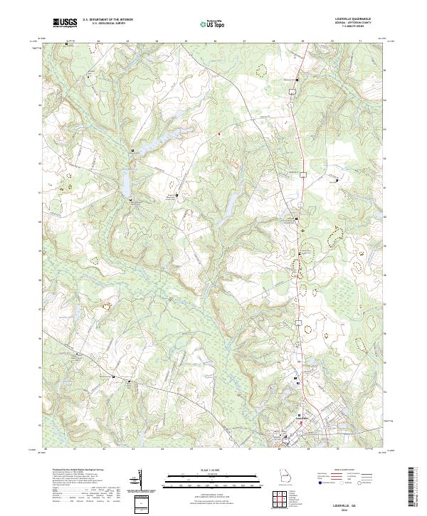 US Topo 7.5-minute map for Louisville GA