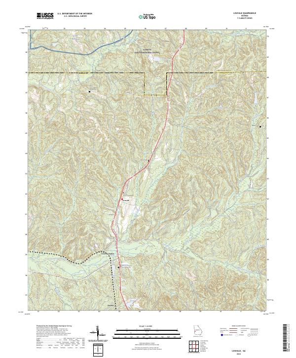 US Topo 7.5-minute map for Louvale GA