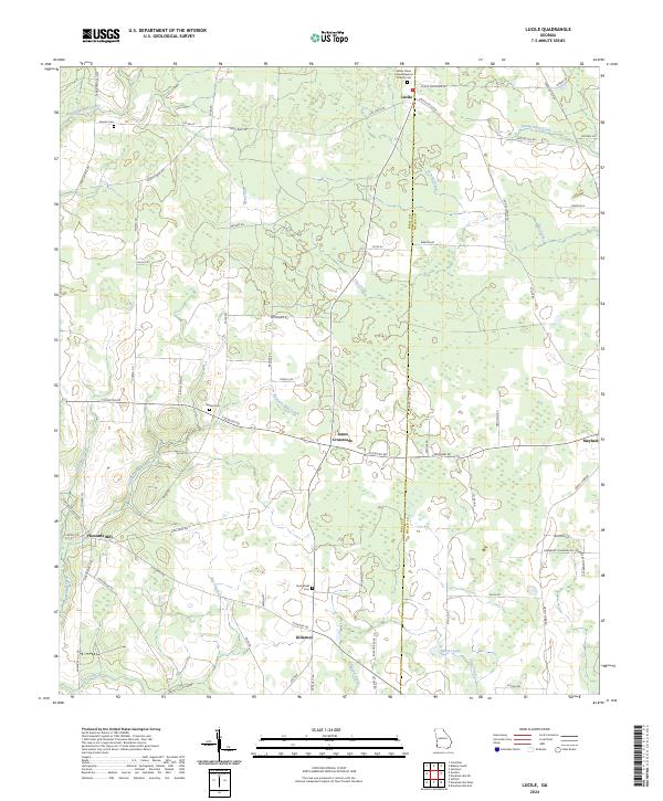 US Topo 7.5-minute map for Lucile GA