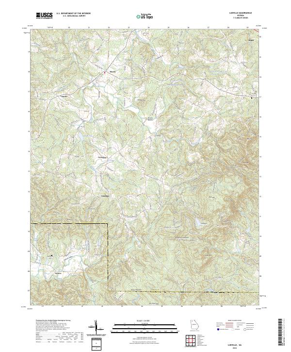 US Topo 7.5-minute map for Ludville GA