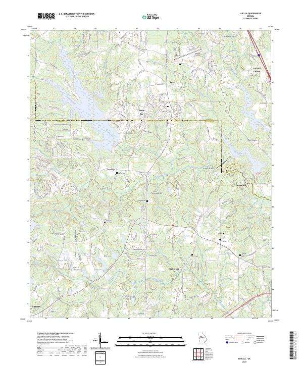 US Topo 7.5-minute map for Luella GA