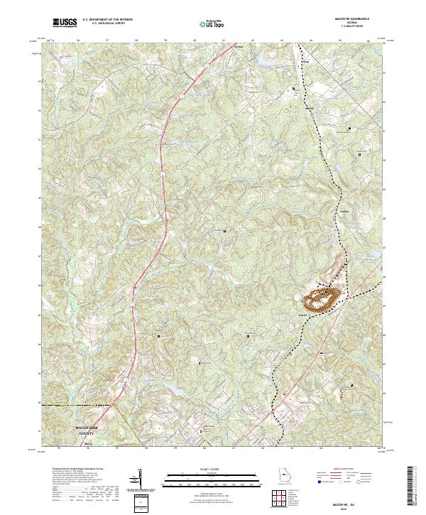 US Topo 7.5-minute map for Macon NE GA