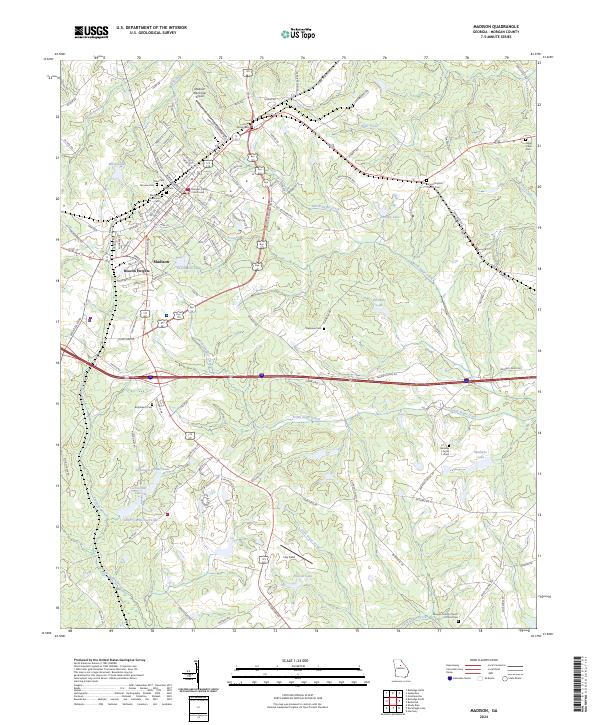 US Topo 7.5-minute map for Madison GA