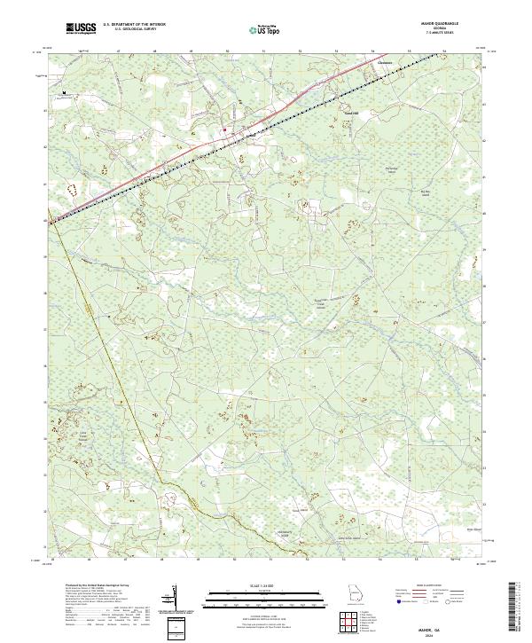 US Topo 7.5-minute map for Manor GA