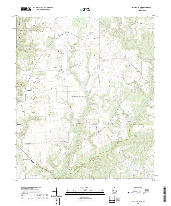 US Topo 7.5-minute map for Marshallville SW GA