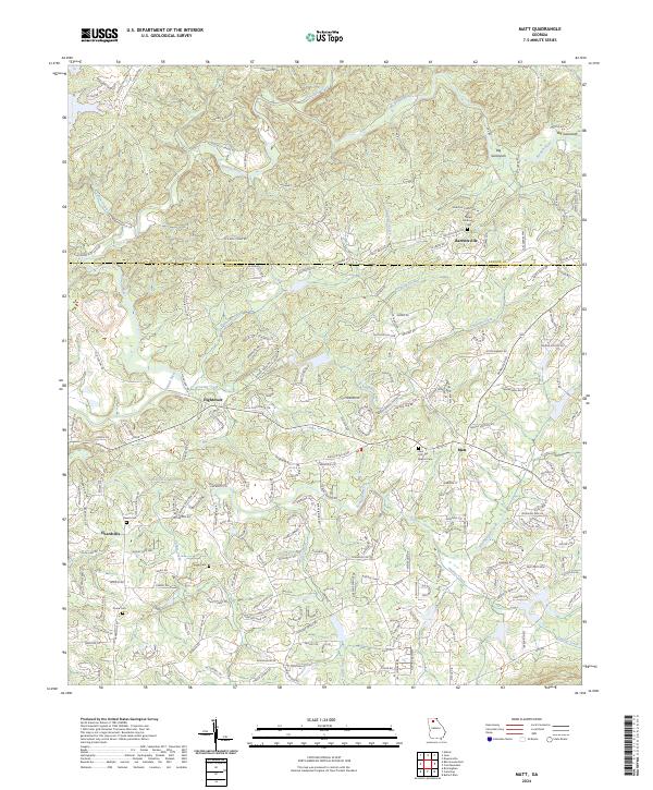 US Topo 7.5-minute map for Matt GA