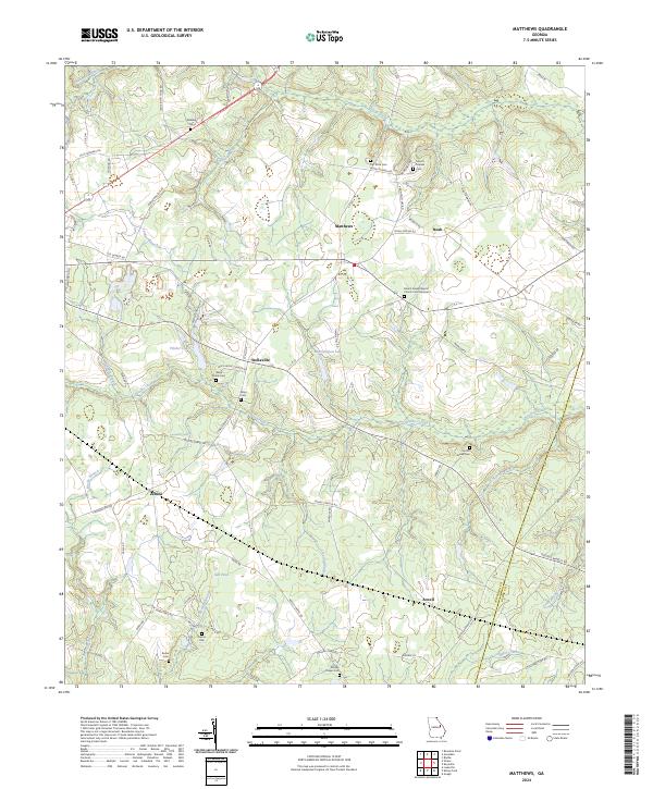 US Topo 7.5-minute map for Matthews GA