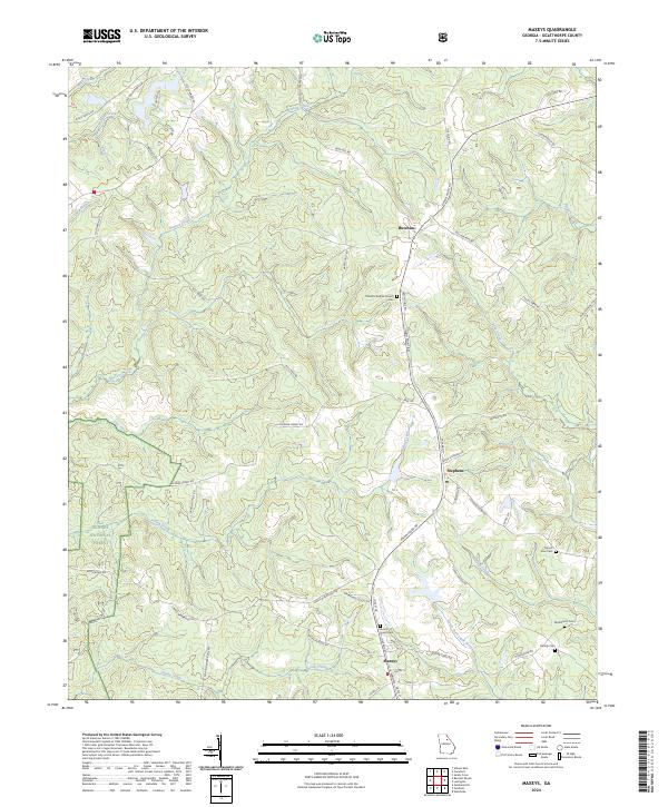 US Topo 7.5-minute map for Maxeys GA