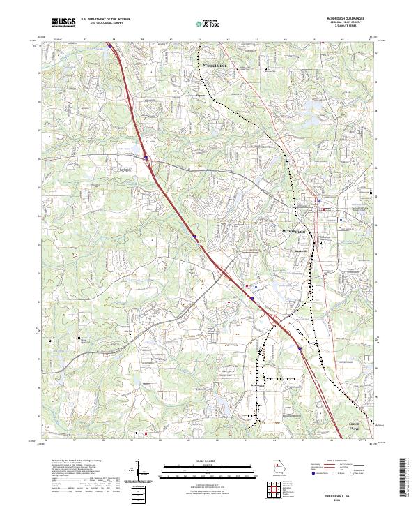 US Topo 7.5-minute map for McDonough GA