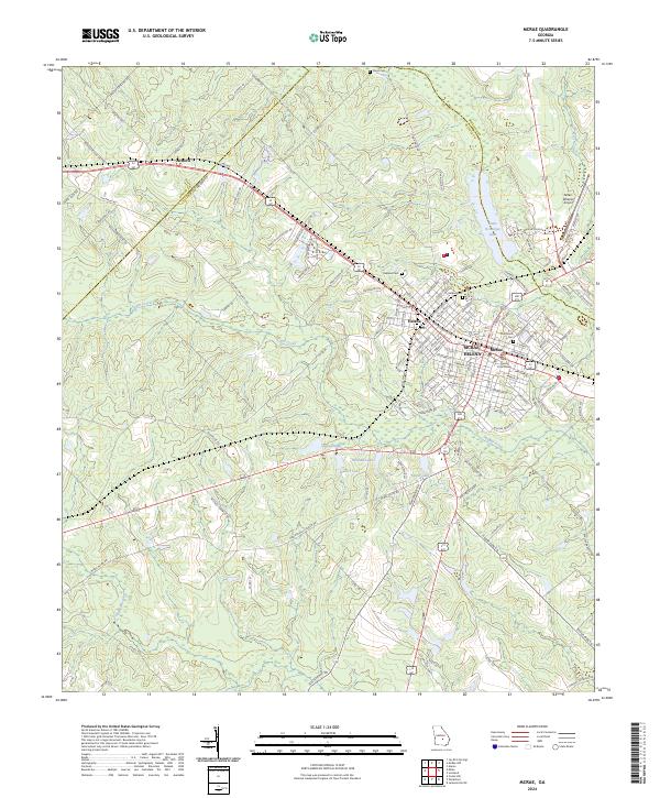 US Topo 7.5-minute map for McRae GA