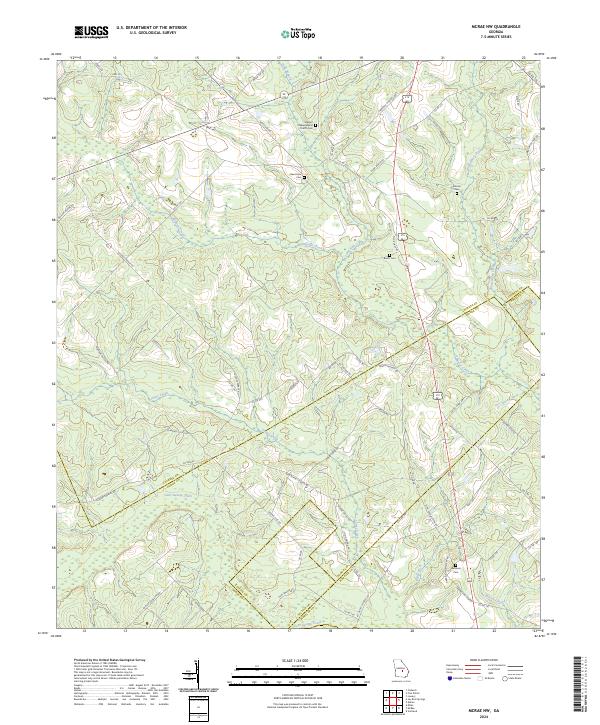 US Topo 7.5-minute map for McRae NW GA