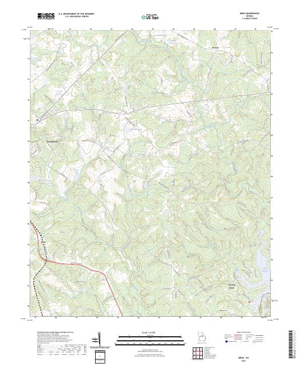 US Topo 7.5-minute map for Meda GA