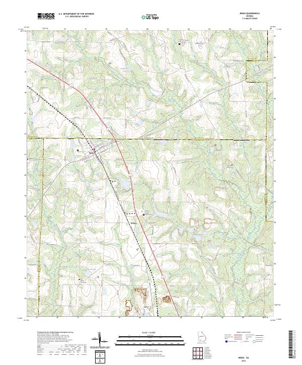 US Topo 7.5-minute map for Meigs GA