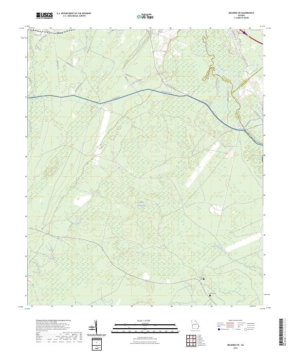 US Topo 7.5-minute map for Meldrim SW GA