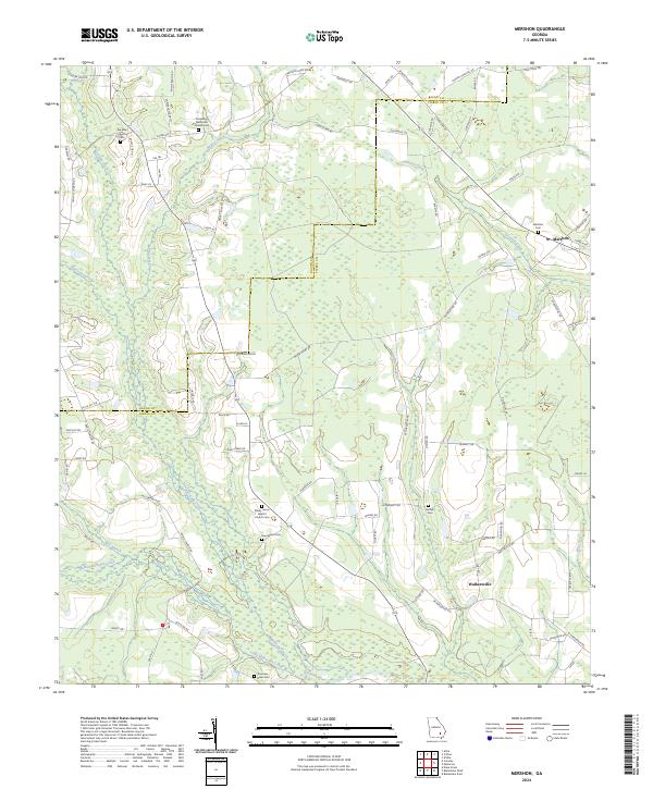 US Topo 7.5-minute map for Mershon GA