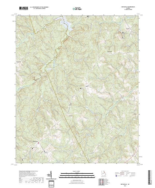 US Topo 7.5-minute map for Metasville GA