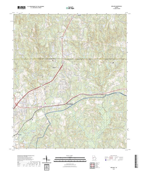 US Topo 7.5-minute map for Midland GA