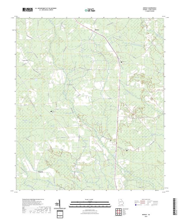 US Topo 7.5-minute map for Midway GA