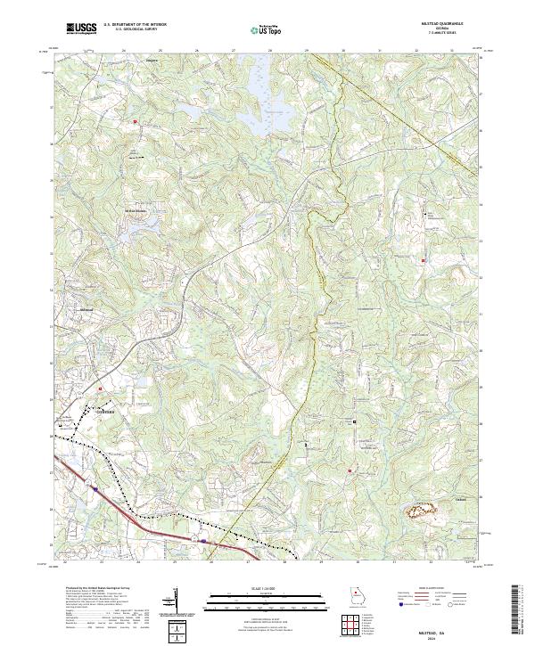 US Topo 7.5-minute map for Milstead GA