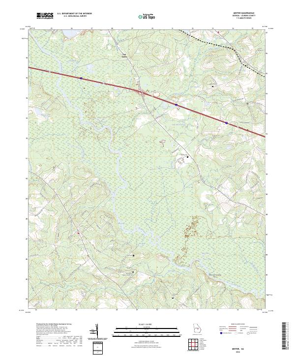 US Topo 7.5-minute map for Minter GA