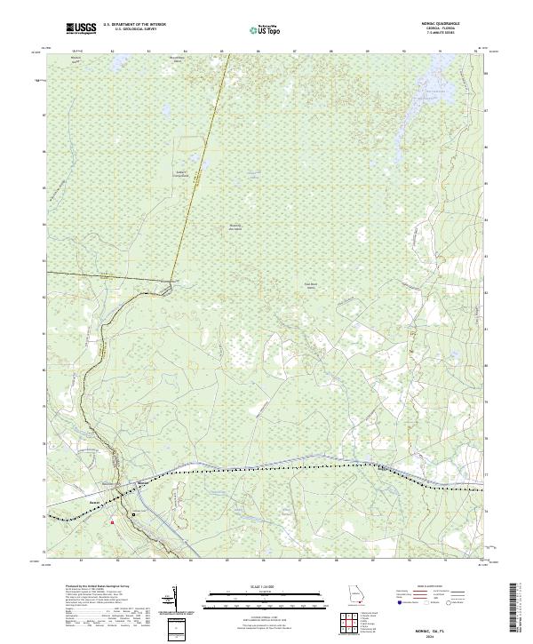 US Topo 7.5-minute map for Moniac GAFL