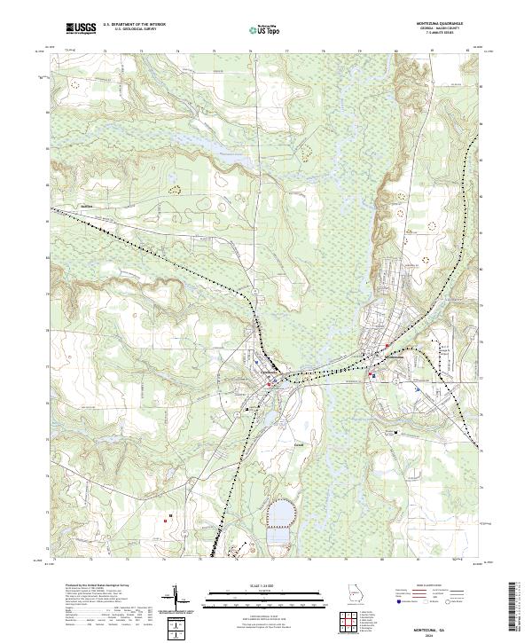 US Topo 7.5-minute map for Montezuma GA