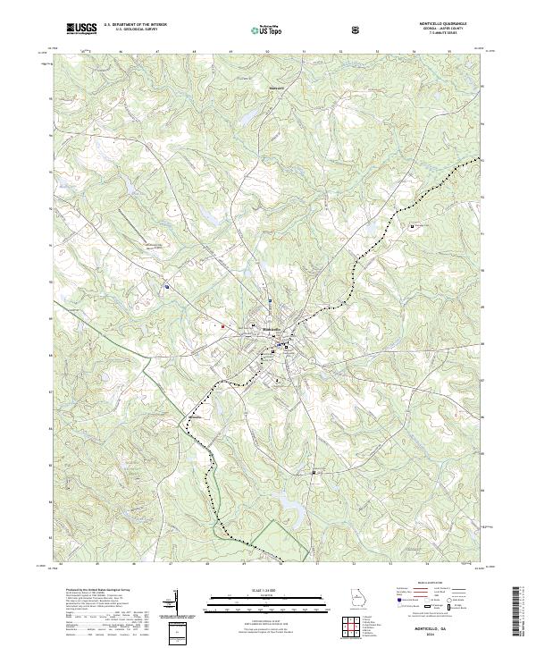 US Topo 7.5-minute map for Monticello GA