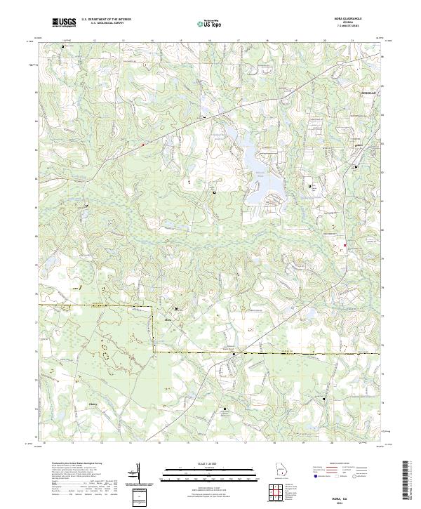 US Topo 7.5-minute map for Mora GA