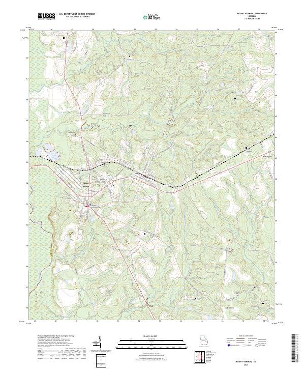 US Topo 7.5-minute map for Mount Vernon GA