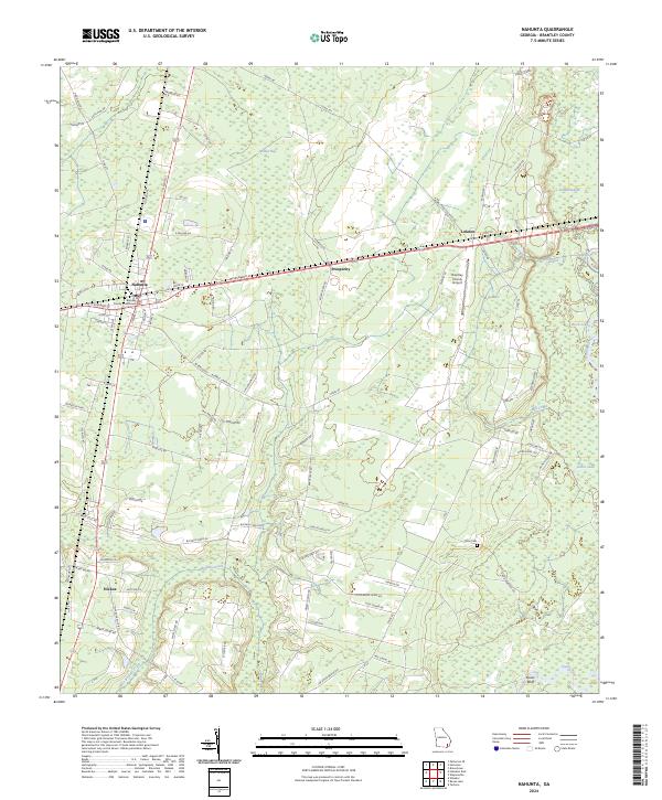 US Topo 7.5-minute map for Nahunta GA