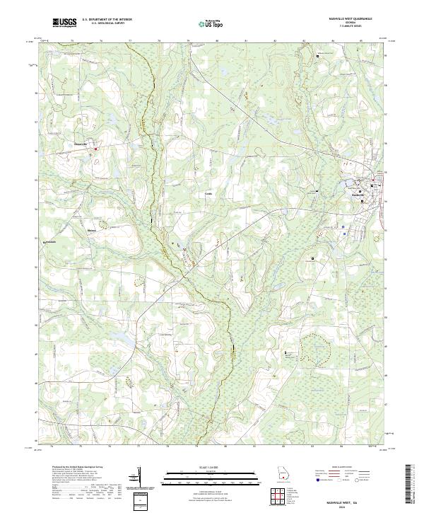 US Topo 7.5-minute map for Nashville West GA